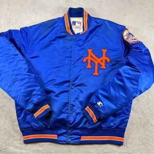 Vintage 80’s 90’s New York Mets Satin Starter Jacket Size Large 🔥